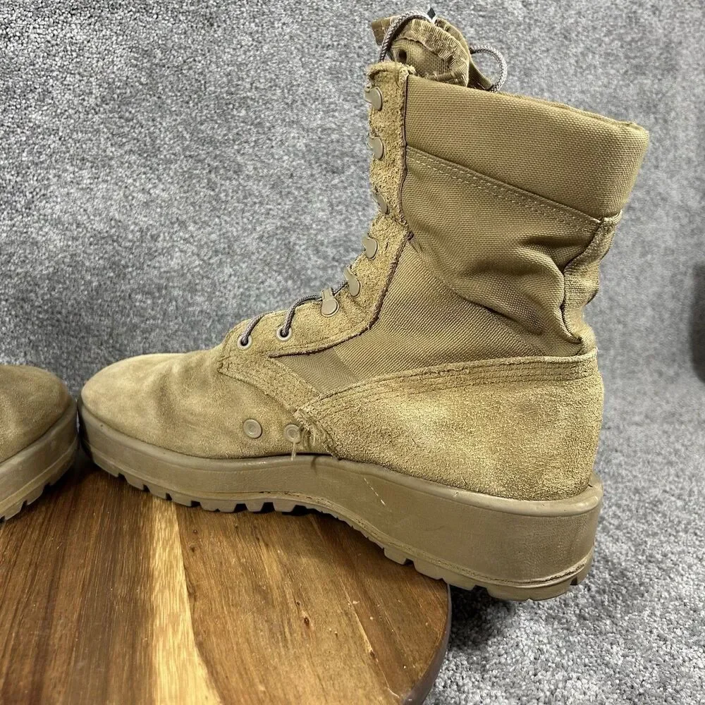 Altama Men's Size 12 R Desert Tan Suede Nylon Made in USA Military Combat Boots